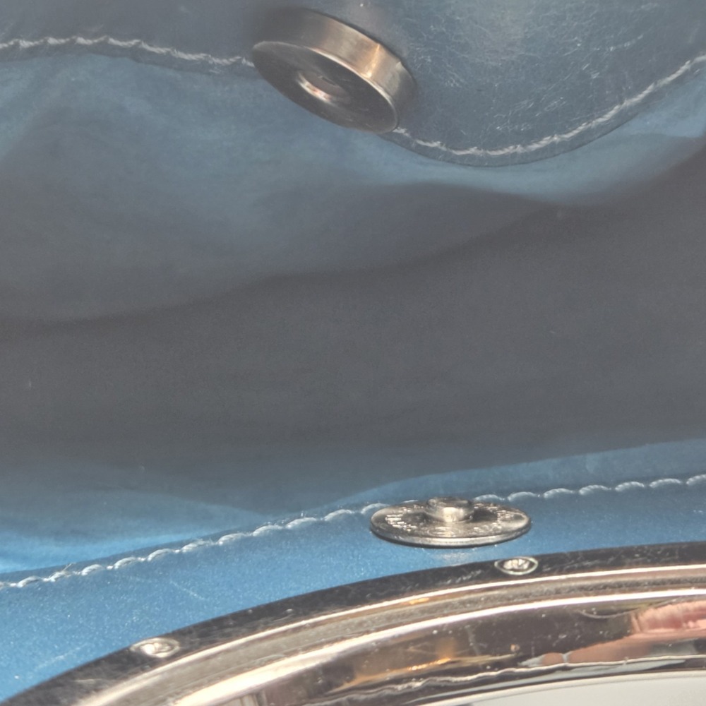 Patricia Nash Aria Caribbean Blue Satchel Bag With Silver Metallic Cutout Floral - Picture 10 of 16